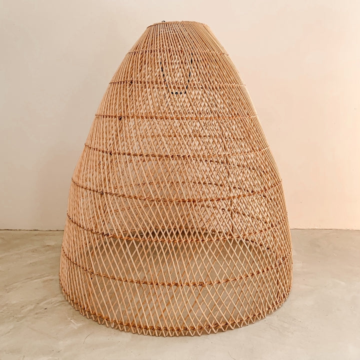 Crosshair Natural Rattan Pendant Light 3 Sizes - Lighting.co.za