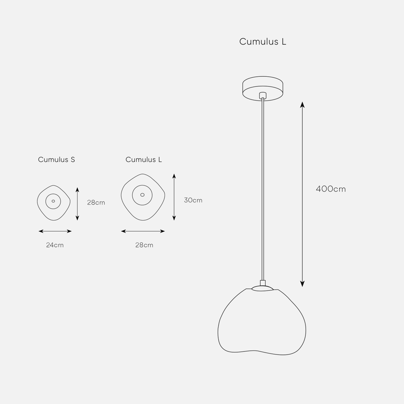 Cumulus Clear or Smokey Fibre Mesh Glass Pendant Light 2 Sizes - Lighting.co.za