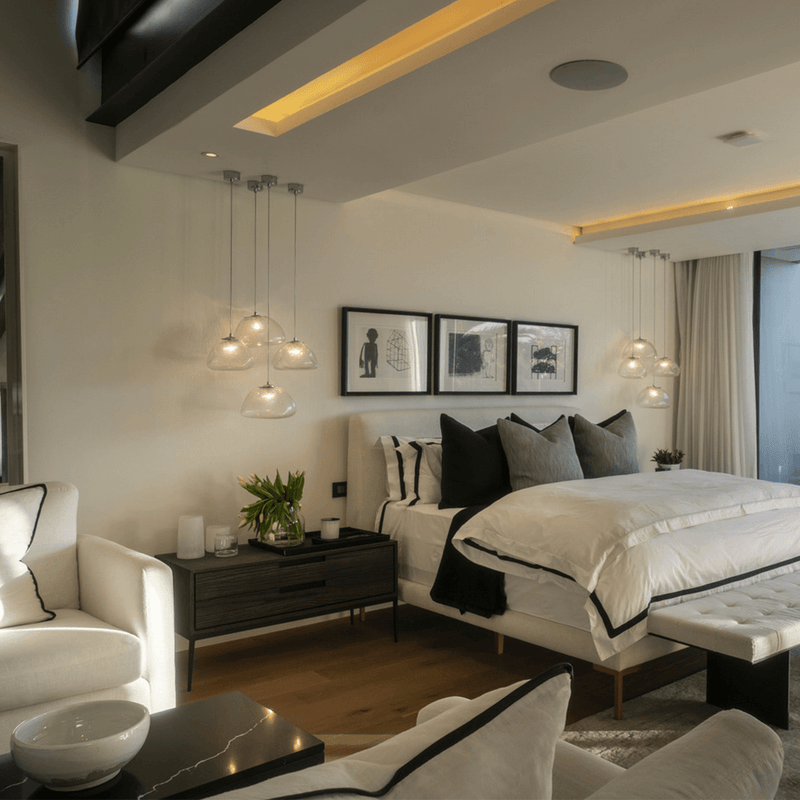 Cumulus Clear or Smokey Fibre Mesh Glass Pendant Light 2 Sizes - Lighting.co.za