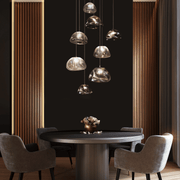 Cumulus Clear or Smokey Fibre Mesh Glass Pendant Light 2 Sizes - Lighting.co.za