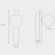 Dew Brass and Clear Glass Ball Wall Light - Lighting.co.za