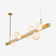 DNA 8 Light Black | Gold and Glass Pendant Light - Lighting.co.za