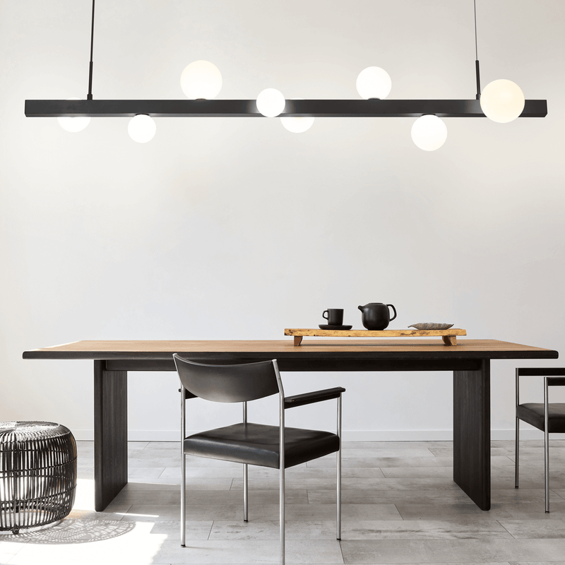 DNA 8 Light Black | Gold and Glass Pendant Light - Lighting.co.za