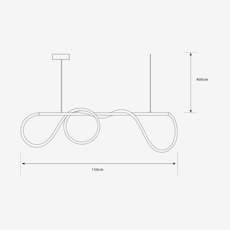 Doodle Black | Gold and Slim Neo Flex LED Pendant Light 3 Sizes - Lighting.co.za