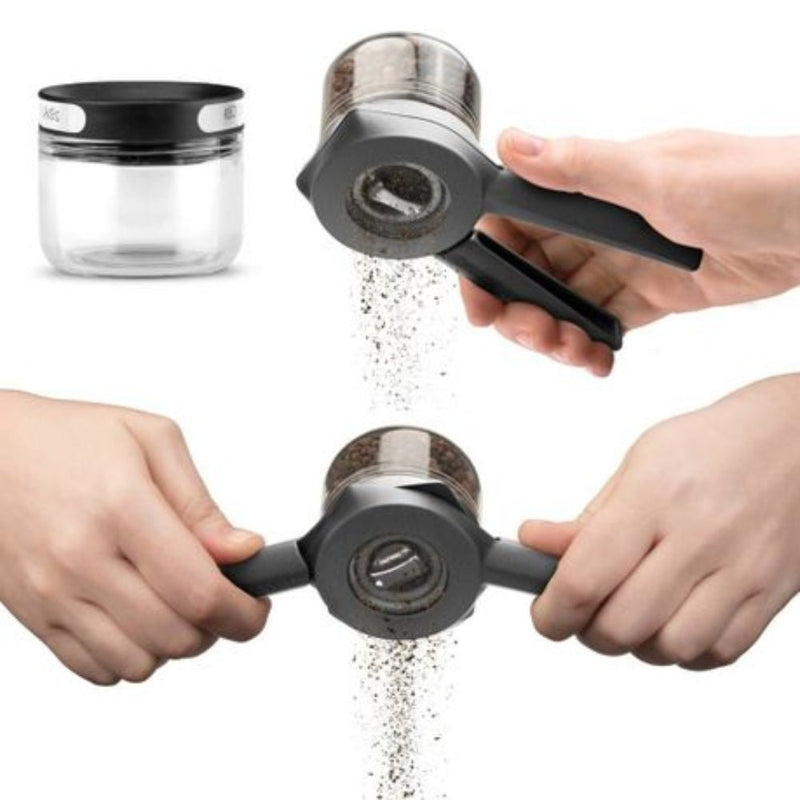 Dreamfarm Ortwo Spice /Pepper Mill + Extra Jar Set - Black - Lighting.co.za
