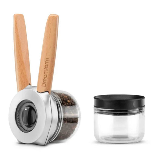 Dreamfarm Ortwo Spice/Pepper Mill + Extra Jar Set - Beechwood - Lighting.co.za
