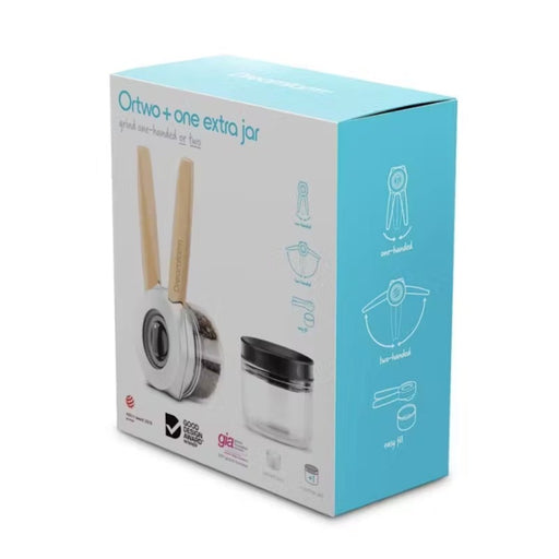 Dreamfarm Ortwo Spice/Pepper Mill + Extra Jar Set - Beechwood - Lighting.co.za
