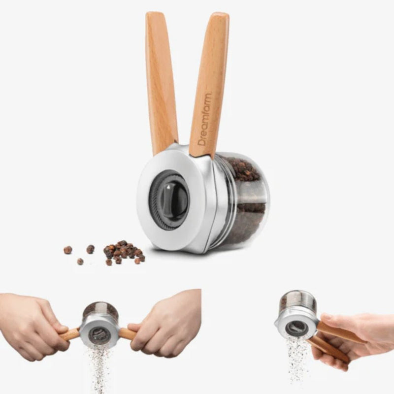 Dreamfarm Ortwo Spice/Pepper Mill + Extra Jar Set - Beechwood - Lighting.co.za