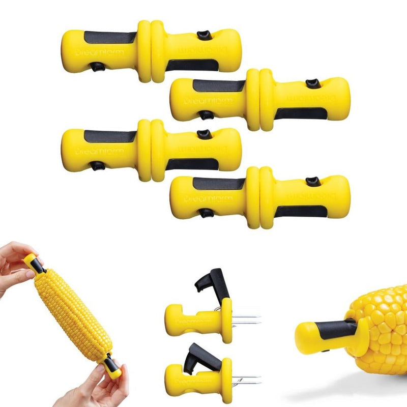 Dreamfarm Set of 4 Anchor Corn Lockorns - Yellow & Black - Lighting.co.za