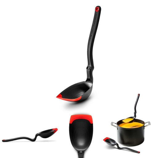Dreamfarm Silicone Spadle Ladle - Black & Red - Lighting.co.za