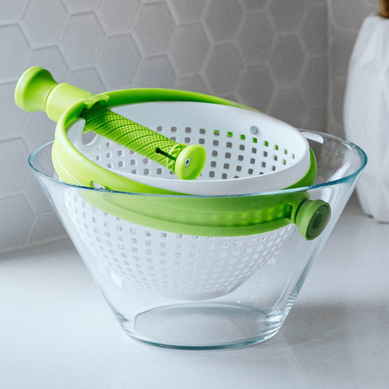 Dreamfarm Spina Straining Colander - Green & White - Lighting.co.za