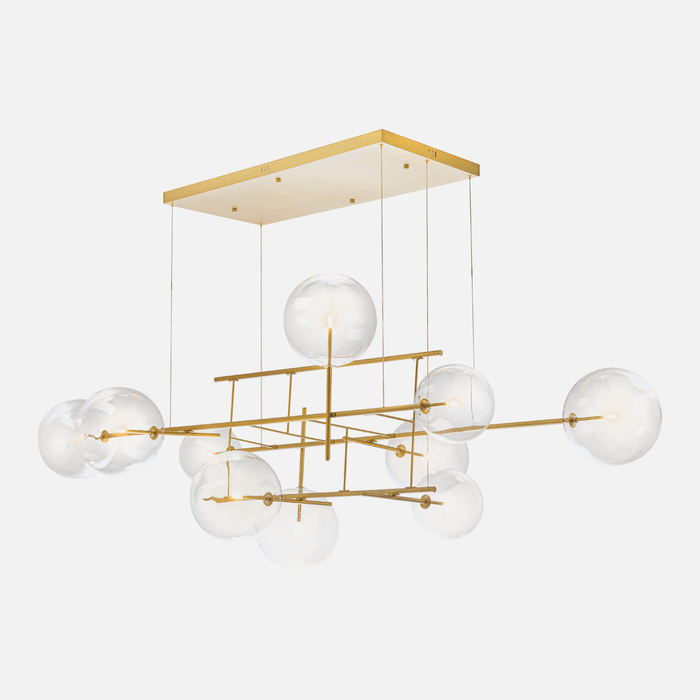 Elements Horizontal Black or Brass and Clear Glass Pendant Light - Lighting.co.za