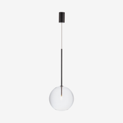 Elements Single Black or Gold and  Clear Glass Pendant Light - Lighting.co.za