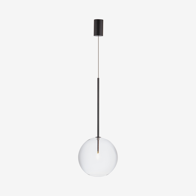Elements Single Black or Gold and  Clear Glass Pendant Light - Lighting.co.za