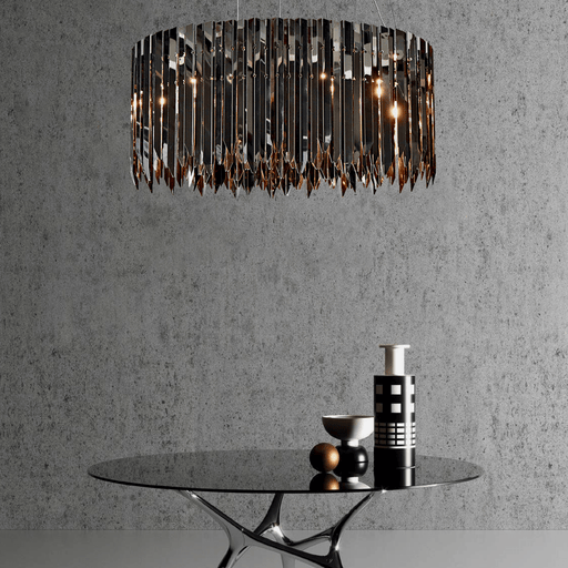 Enigma Black or Chrome Facet Pendant Light 3 Options - Lighting.co.za