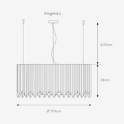 Enigma Black or Chrome Facet Pendant Light 3 Options - Lighting.co.za
