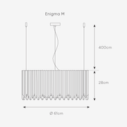 Enigma Black or Chrome Facet Pendant Light 3 Options - Lighting.co.za