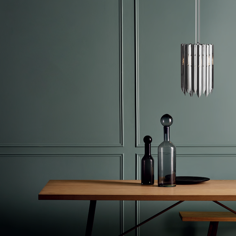 Enigma Black or Chrome Facet Pendant Light 3 Options - Lighting.co.za