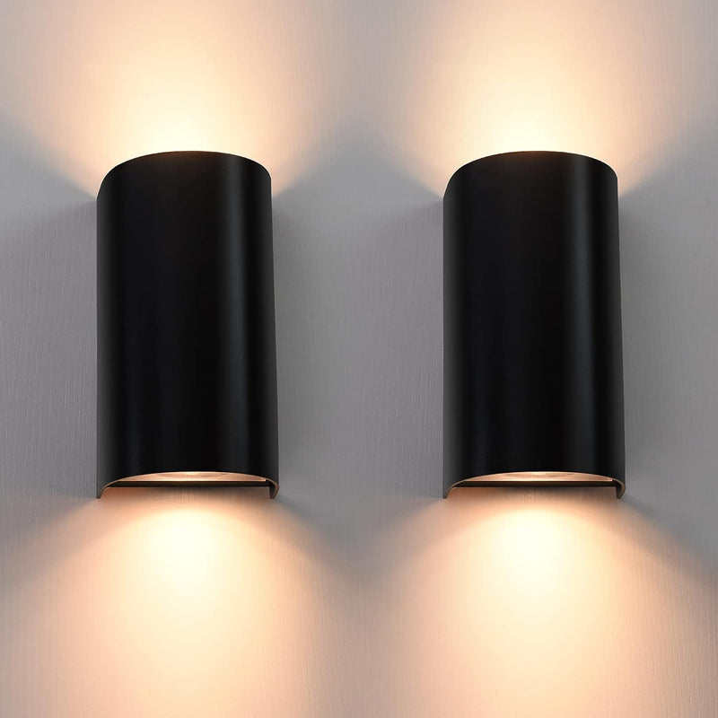 Evok 2 GU10 Up Down Facing Black | White Outdoor Wall Light - Lighting.co.za