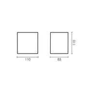 Evok 1 GU10 Down Facing Black | White Outdoor Wall Light - Lighting.co.za