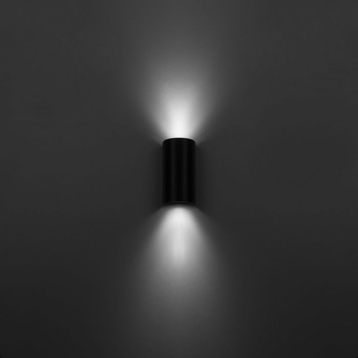 Evok 2 GU10 Up Down Facing Black | White Outdoor Wall Light - Lighting.co.za