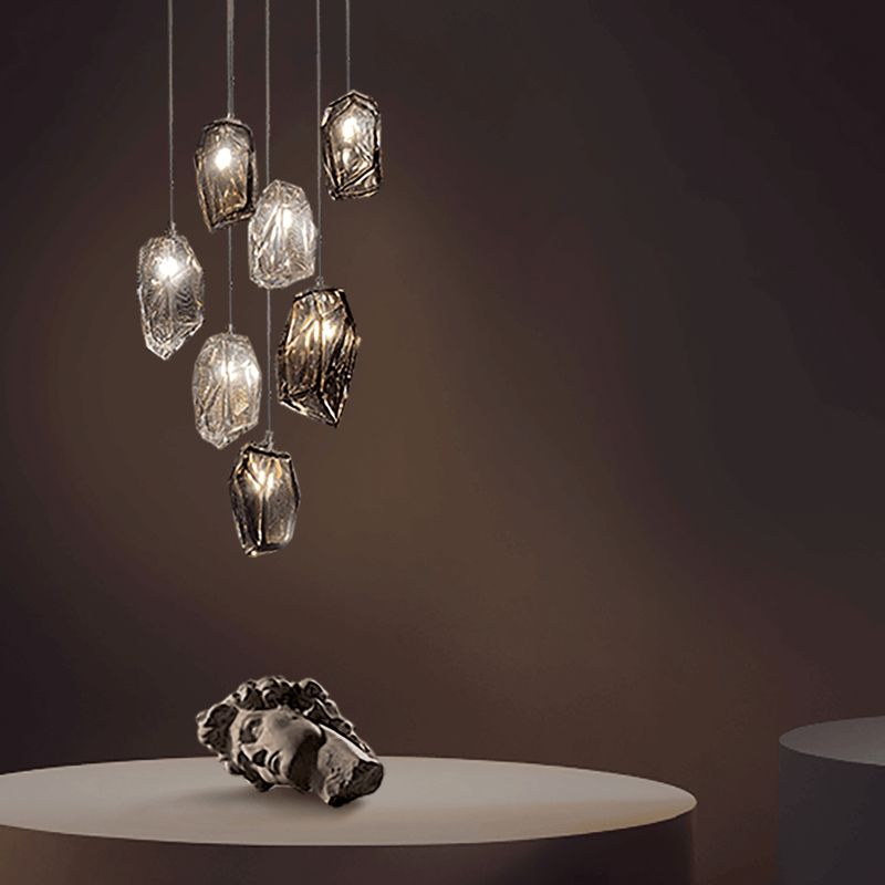 Facets Smokey or Clear Glass Pendant Light - Lighting.co.za