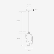 Facets Smokey or Clear Glass Pendant Light - Lighting.co.za