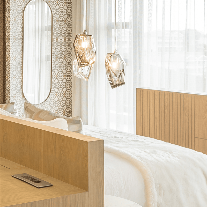 Facets Smokey or Clear Glass Pendant Light - Lighting.co.za