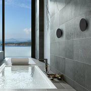 Focal Round Backlit LED Black or White Wall Light - Lighting.co.za