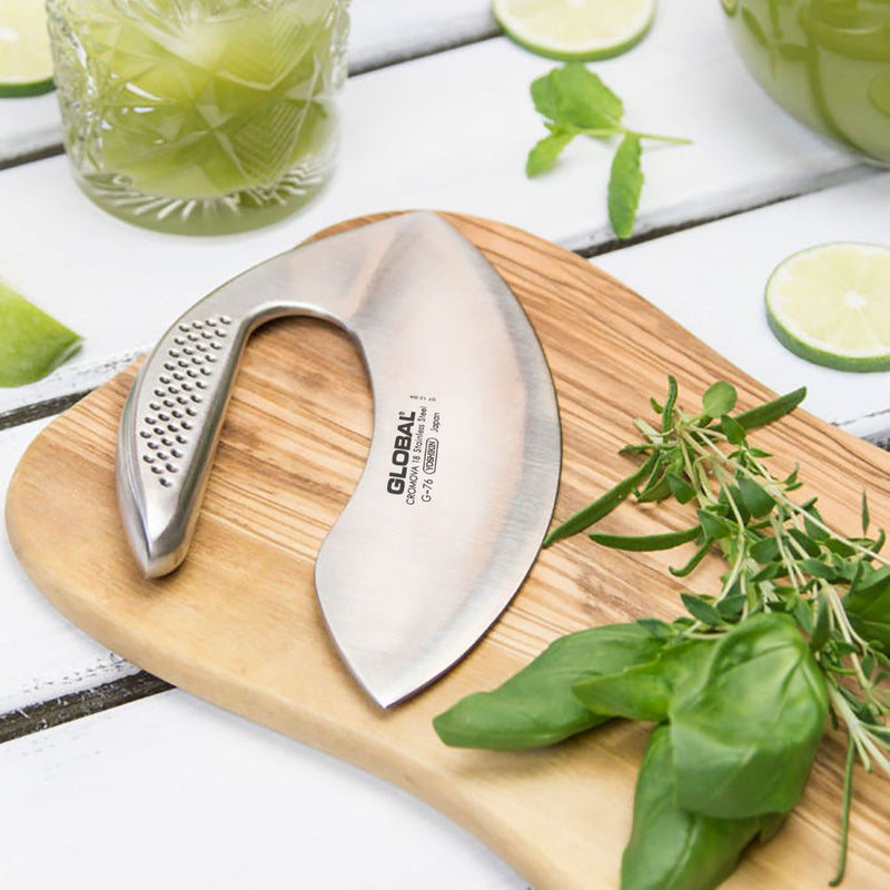 Global G-76 Hachoir Mezzaluna Rocking Knife - Lighting.co.za