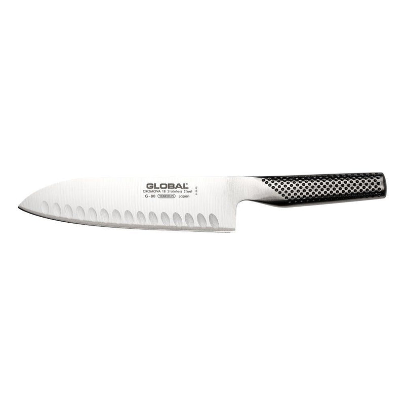 Global G-80 Santoku Knife Fluted 18cm - Lighting.co.za