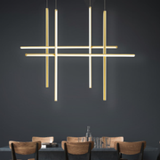 Grid Cluster Gold Slim LED Pendant Light - Lighting.co.za