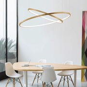 Halo Slim Brushed Brass Ring Pendant Light 2 Sizes - Lighting.co.za