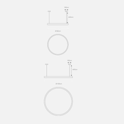 Halo Slim Brushed Brass Ring Pendant Light 2 Sizes - Lighting.co.za