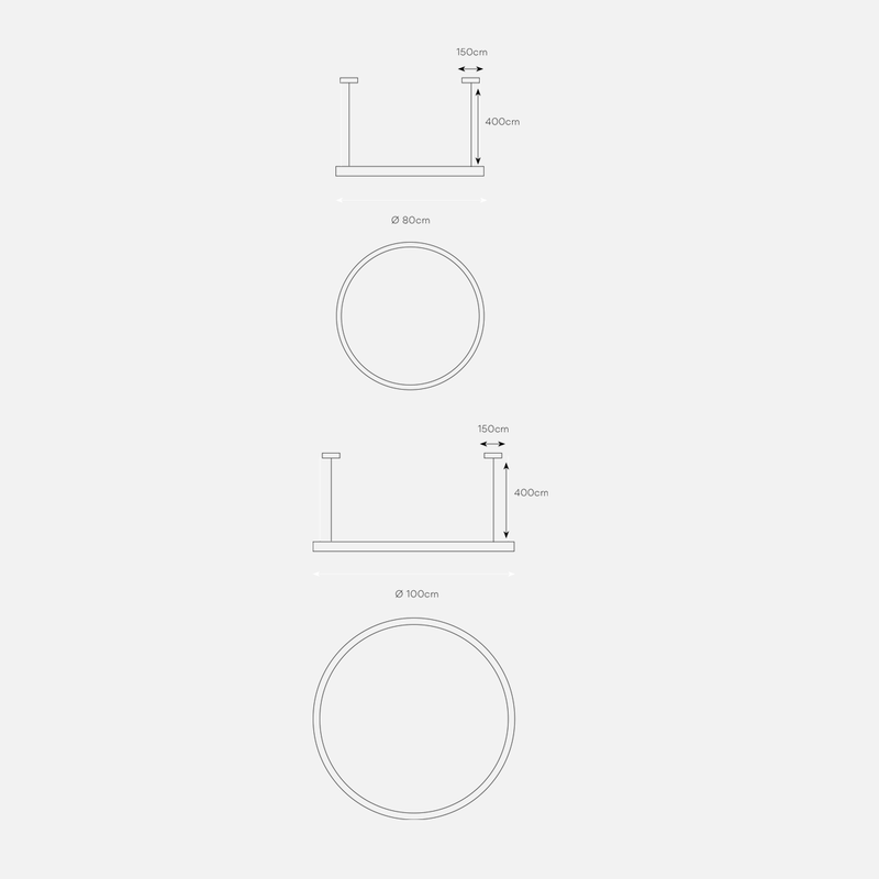 Halo Slim Brushed Brass Ring Pendant Light 2 Sizes - Lighting.co.za