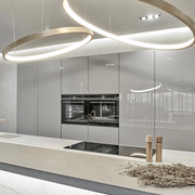 Halo Slim Brushed Brass Ring Pendant Light 2 Sizes - Lighting.co.za