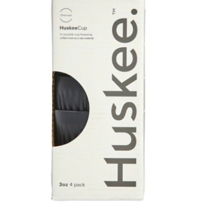 Huskee Cup Espresso 90ml, Set of 4 - Charcoal & Natural - Lighting.co.za