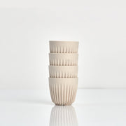 Huskee Cup Espresso 90ml, Set of 4 - Charcoal & Natural - Lighting.co.za