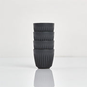 Huskee Cup Espresso 90ml, Set of 4 - Charcoal & Natural - Lighting.co.za