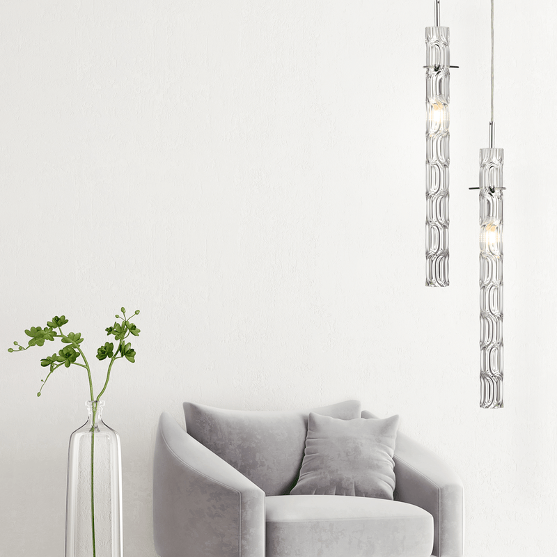 Ice Tall Clear Glass Pendant Light - Lighting.co.za