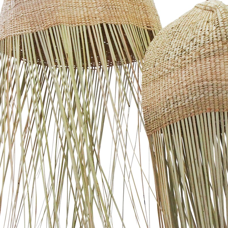 Calavera Natural Tassel Basket Pendant Light 3 Sizes - Lighting.co.za