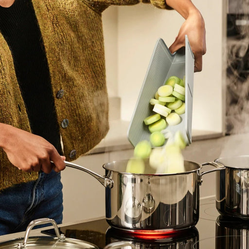 Joseph Joseph Chop2Pot™ Plus Folding Chopping Board Regular - Pale Blue - Lighting.co.za