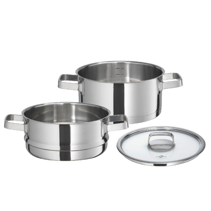 Kuchenprofi San Remo Pot & Lid Set with Steaming Insert 20cm/3L - Lighting.co.za