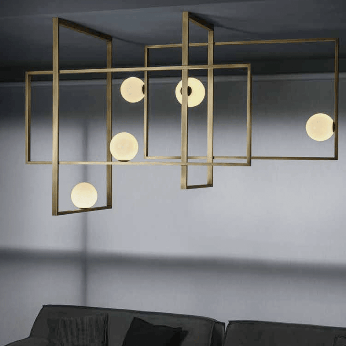 Labyrinth Black or Brass Look Large Ceiling Light - Lighting.co.za