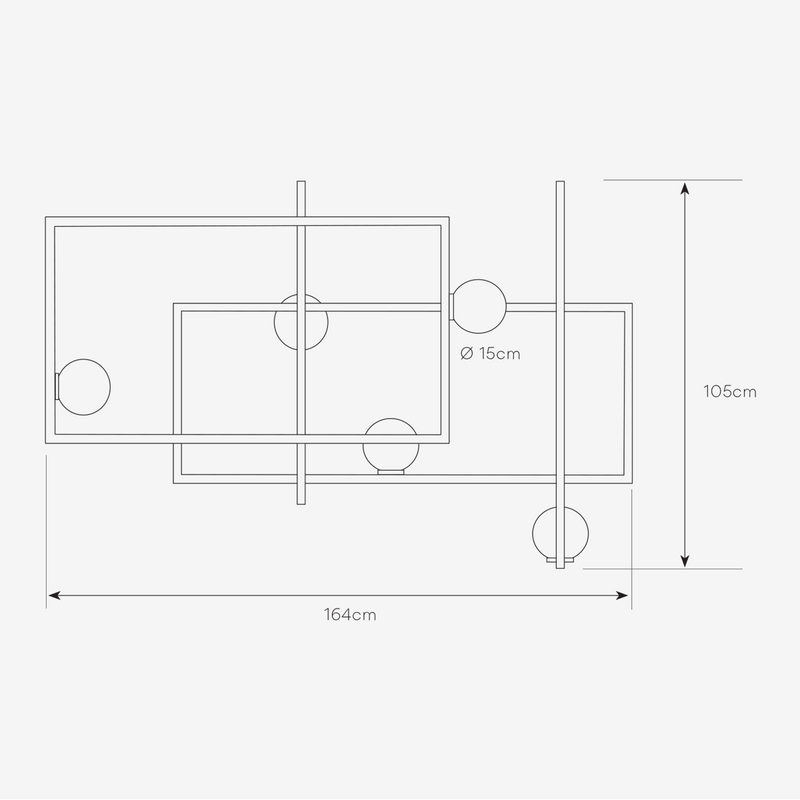 Labyrinth Black or Brass Look Large Ceiling Light - Lighting.co.za