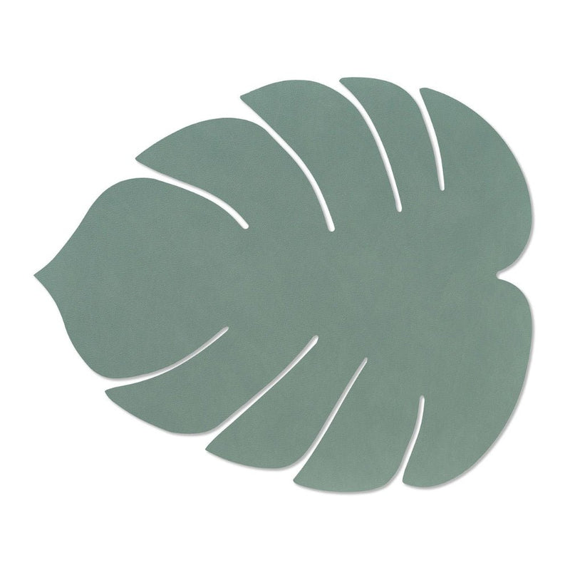 LIND DNA Monstera Leaf Nupo Leather Table Mat Large - 3 Colours - Lighting.co.za