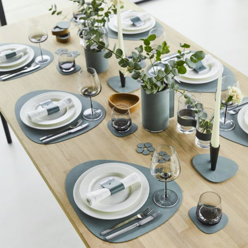 LIND DNA Nupo Leather Table Mat Curved Large - 11 Colours - Lighting.co.za
