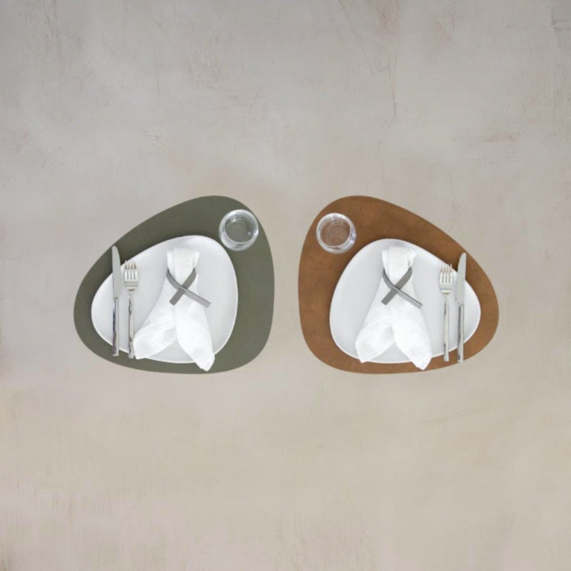 LIND DNA Reversible Cloud Leather Table Mat Curved Large - 5 Colours - Lighting.co.za