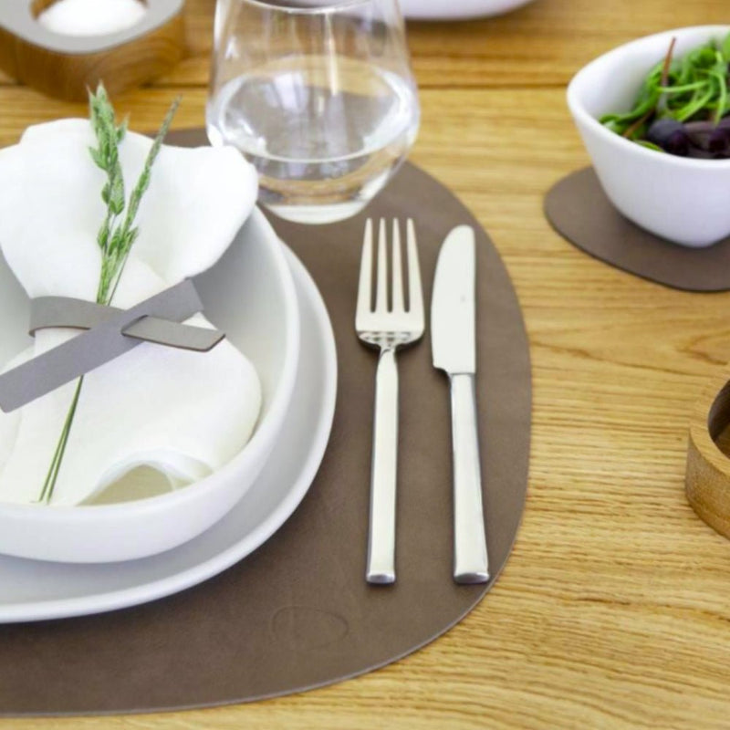 LIND DNA Reversible Cloud Leather Table Mat Curved Large - 5 Colours - Lighting.co.za