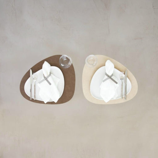 LIND DNA Reversible Cloud Recycled Leather Table Mat Curved Large 44 x 37 cm - Lighting.co.za